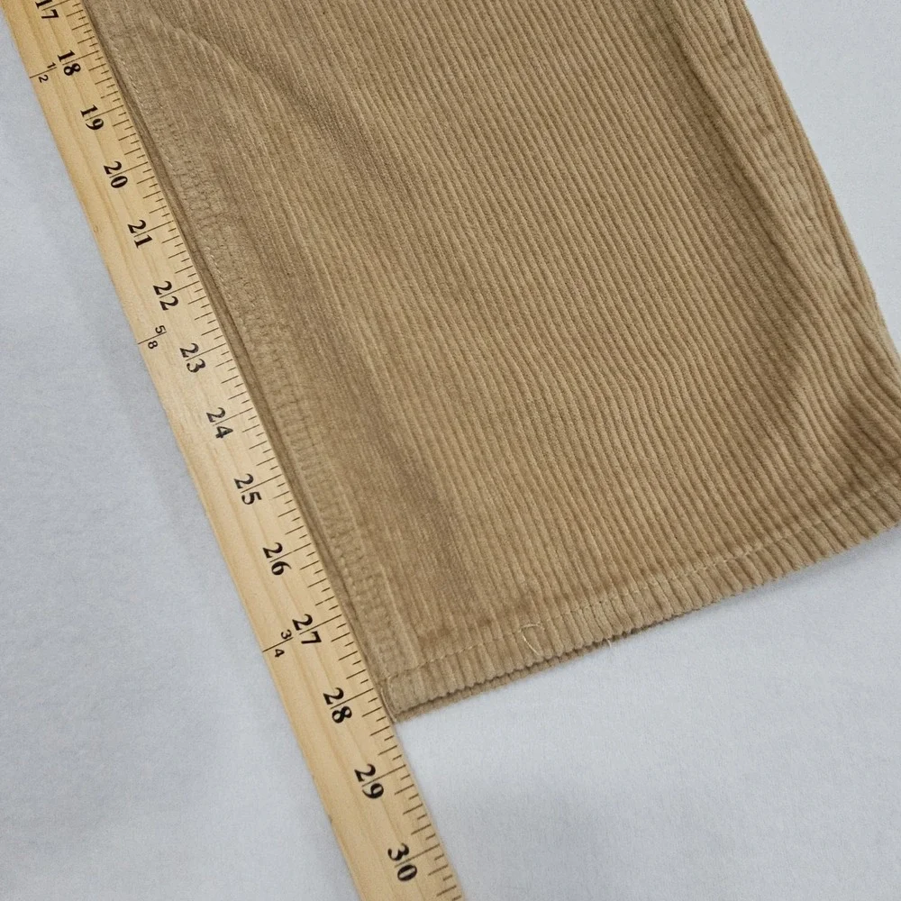 Empyre Relaxed Fit Corduroy Pants Mens 32 Tan Skater Streetwear Baggy Straight